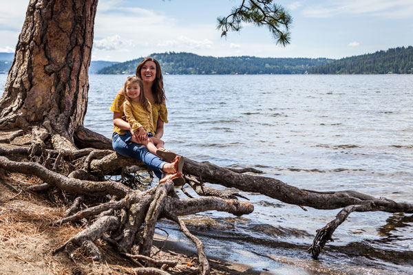 Mother and daughter in McCall Idaho
