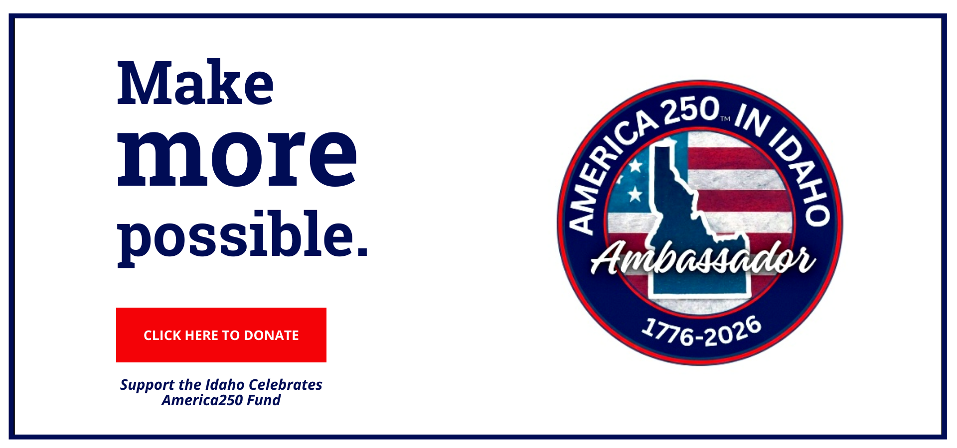 Hero image for America250 in Idaho campaign