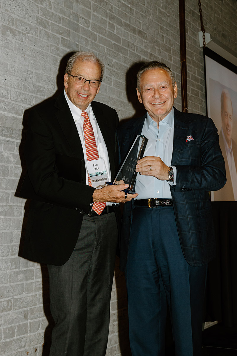 Park Price with ICF Board Chair Doug Oppenheimer