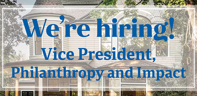 Background: ICF Office - Caption: We're hiring! Vice President Philanthropy and Impact